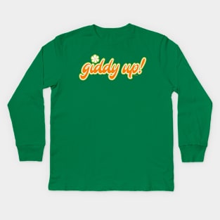 Giddy Up! Kids Long Sleeve T-Shirt